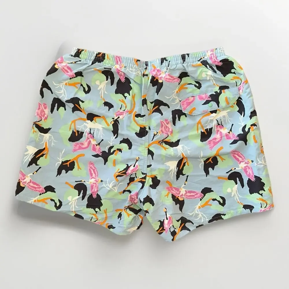 Patagonia Baggies Swim Shorts Bird Print Mens Size Large Multicolor Beach Pool